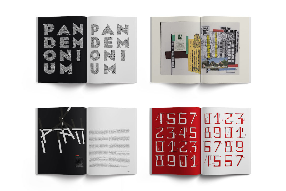 Typographic spreads from Pandemonium
