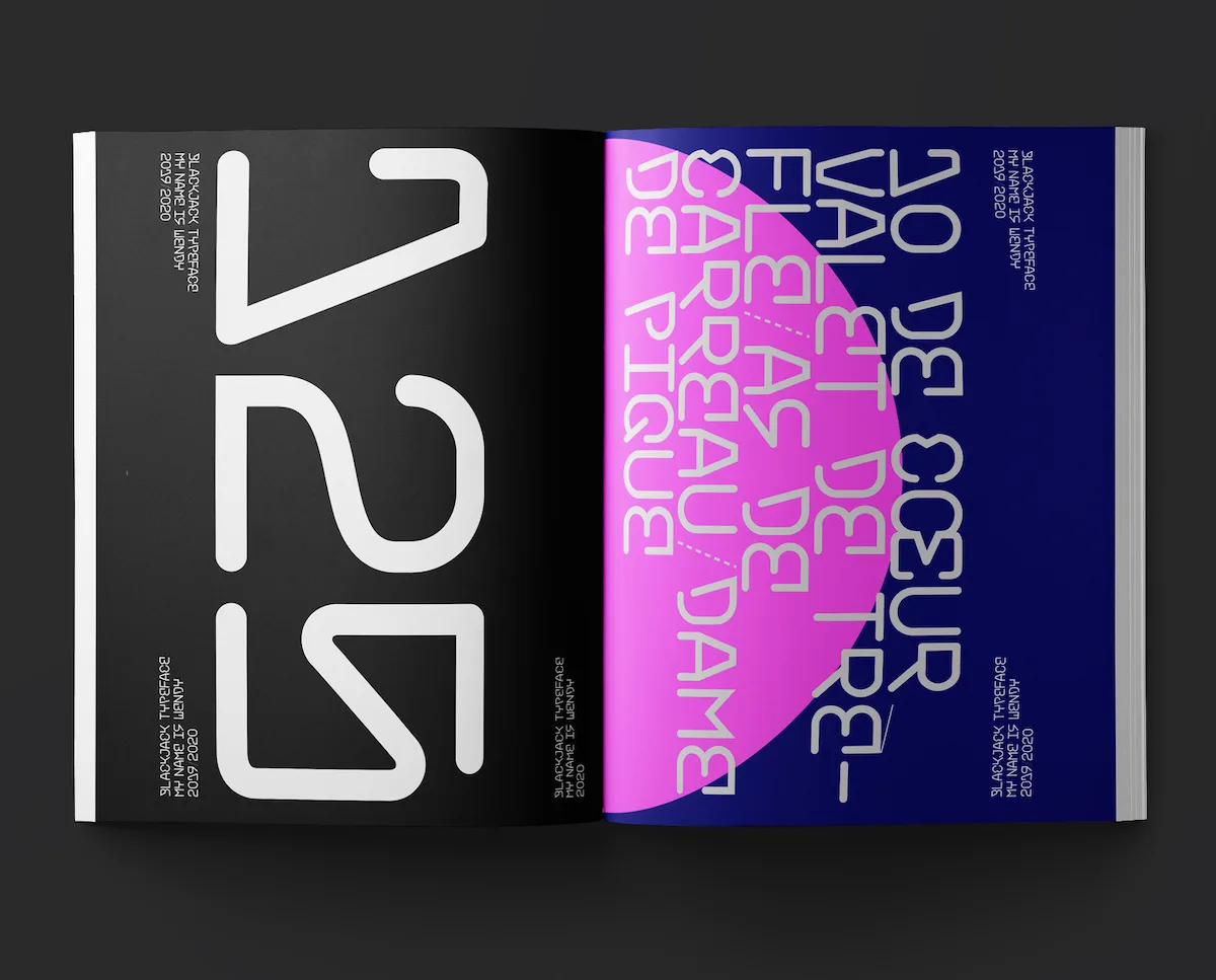 BlackJack monospaced sans typeface specimen 