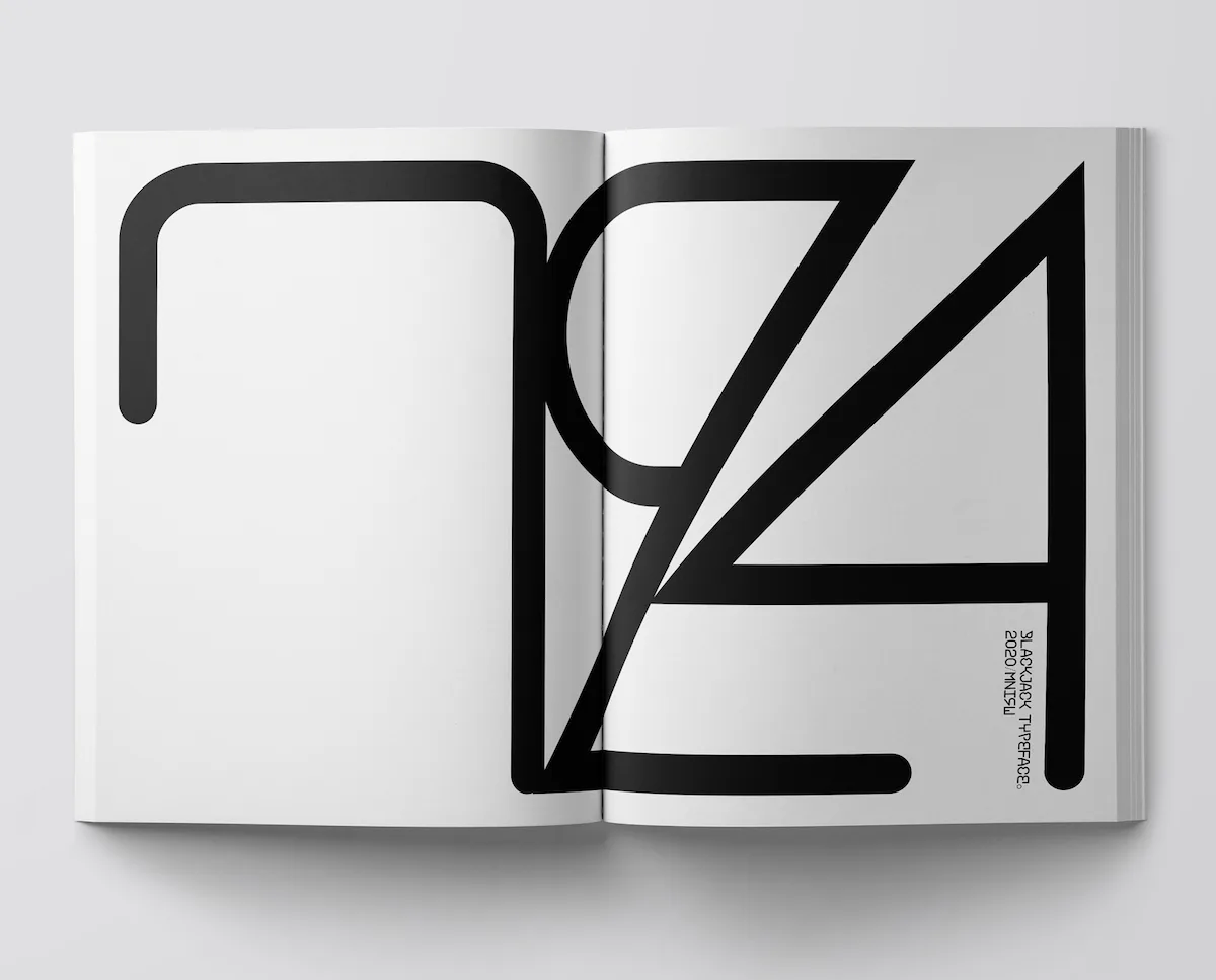 BlackJack monospaced sans typeface specimen 