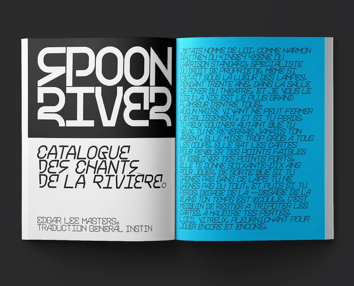 BlackJack monospaced sans typeface specimen 