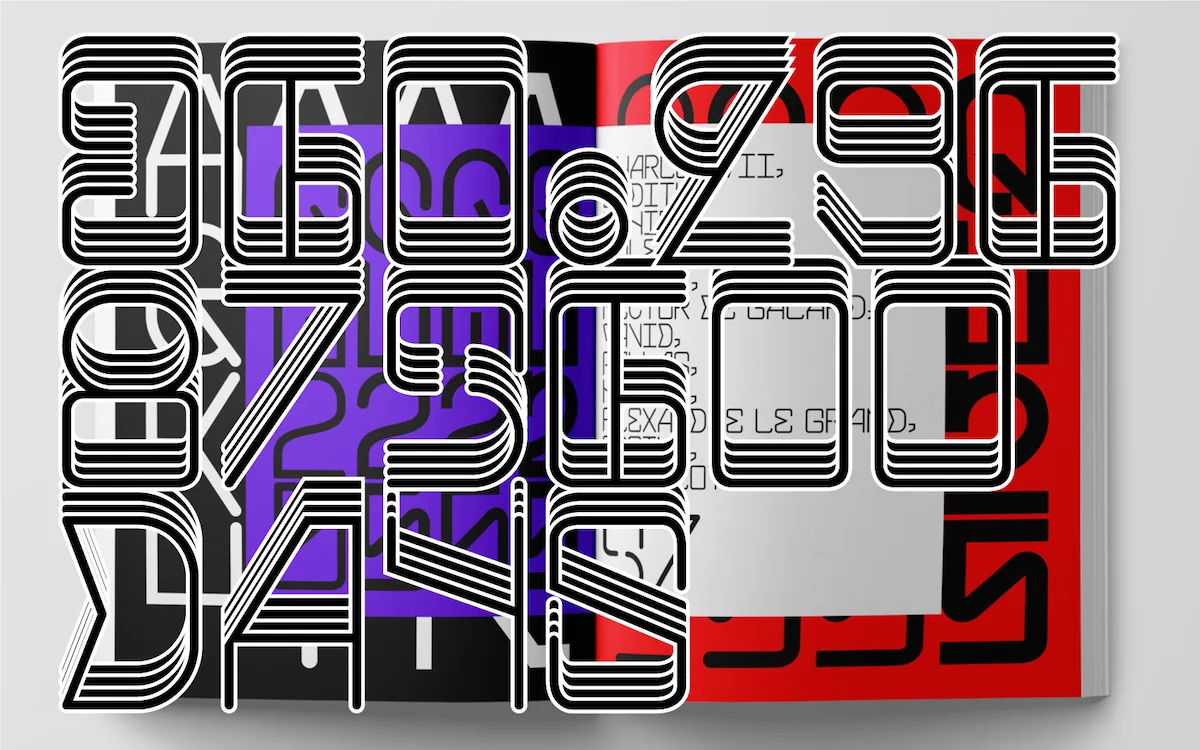 BlackJack monospaced sans typeface specimen 