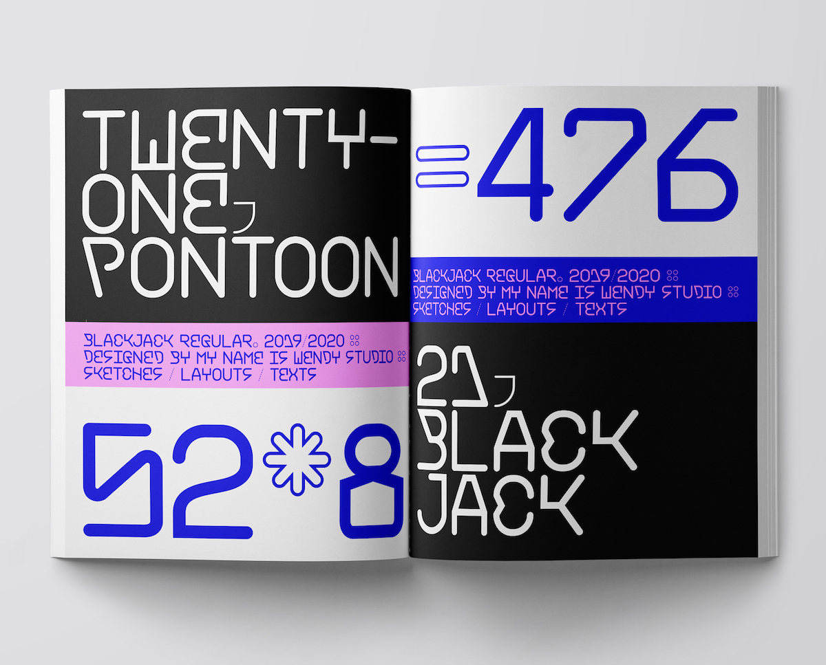BlackJack monospaced sans typeface specimen 