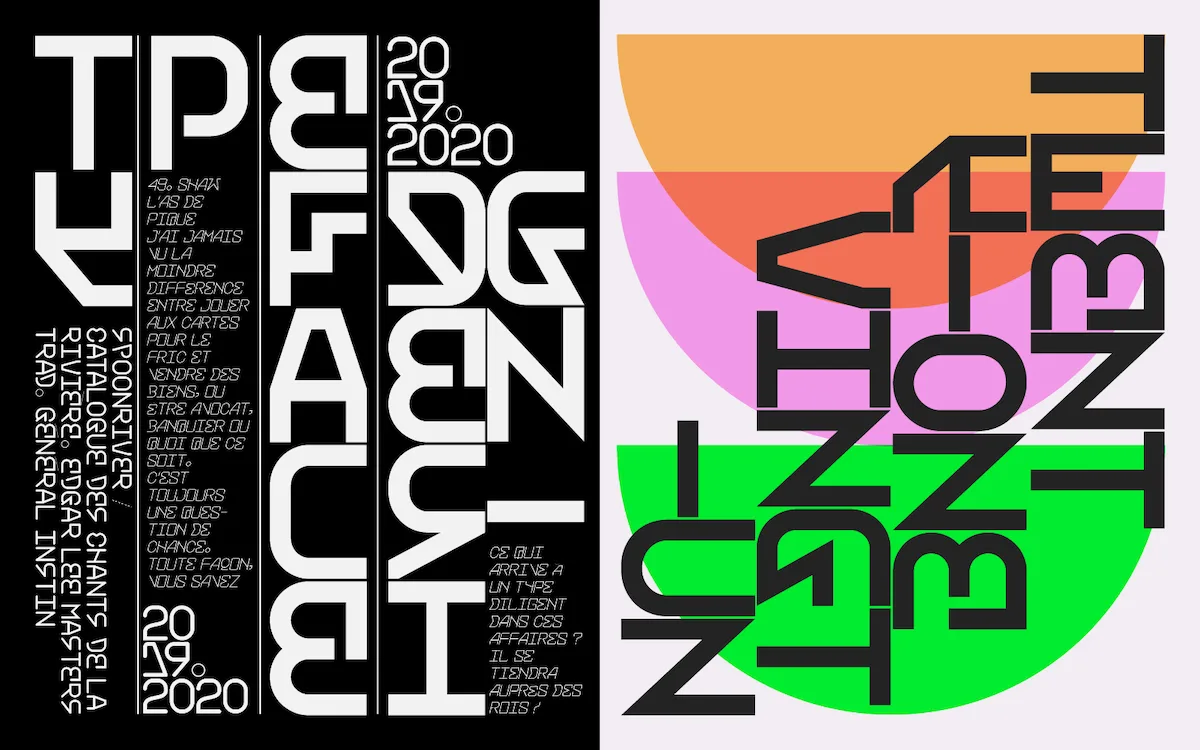 BlackJack monospaced sans typeface specimen 