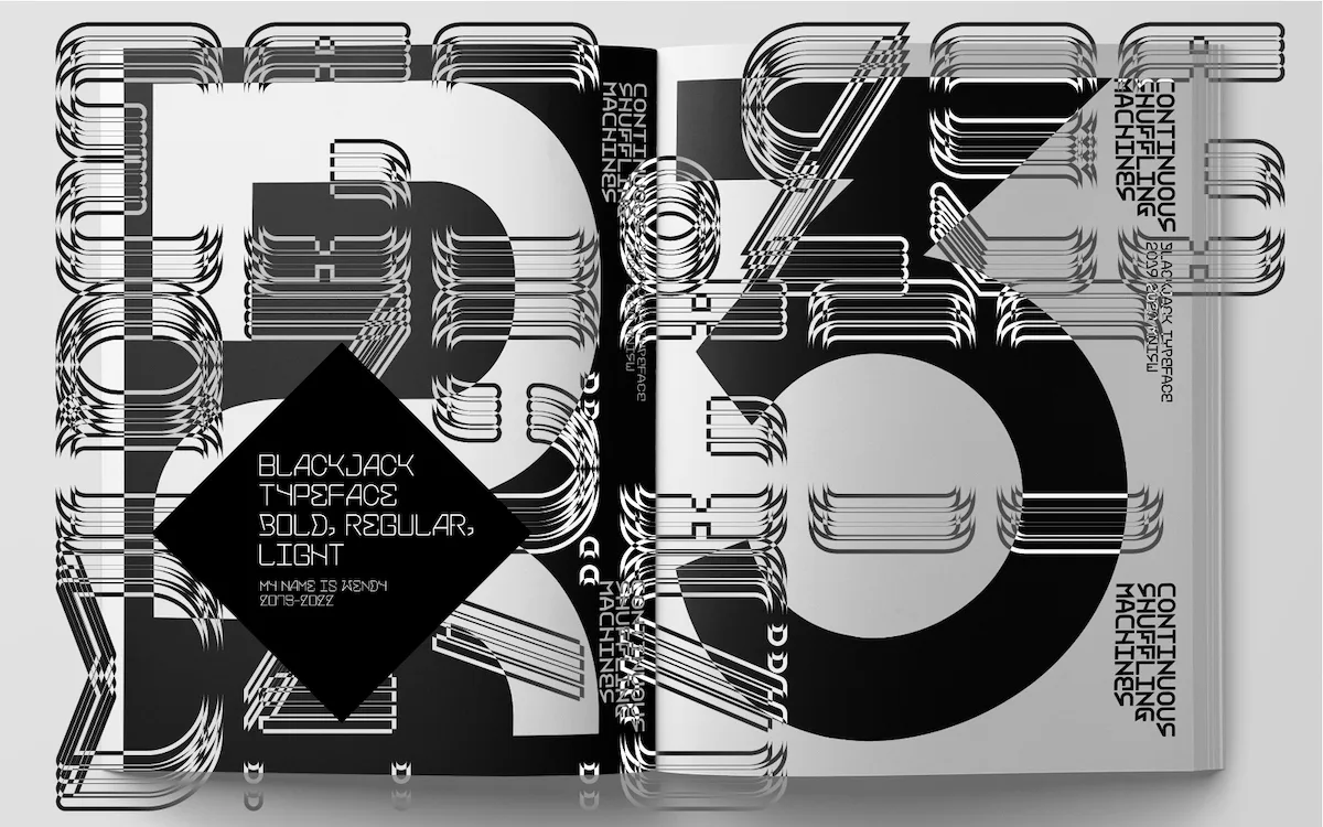 BlackJack monospaced sans typeface specimen 