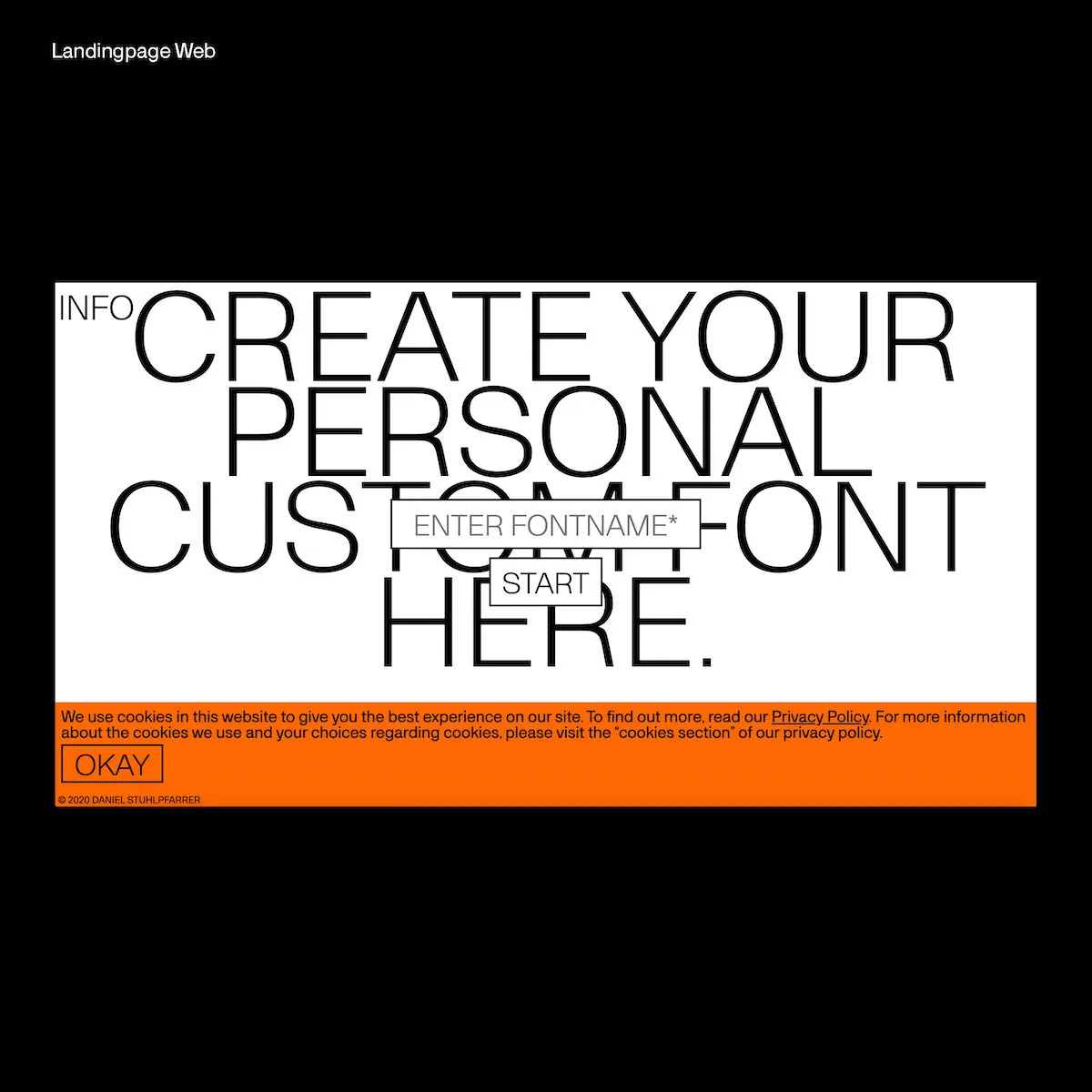 Custom Font Generator Landingpage
