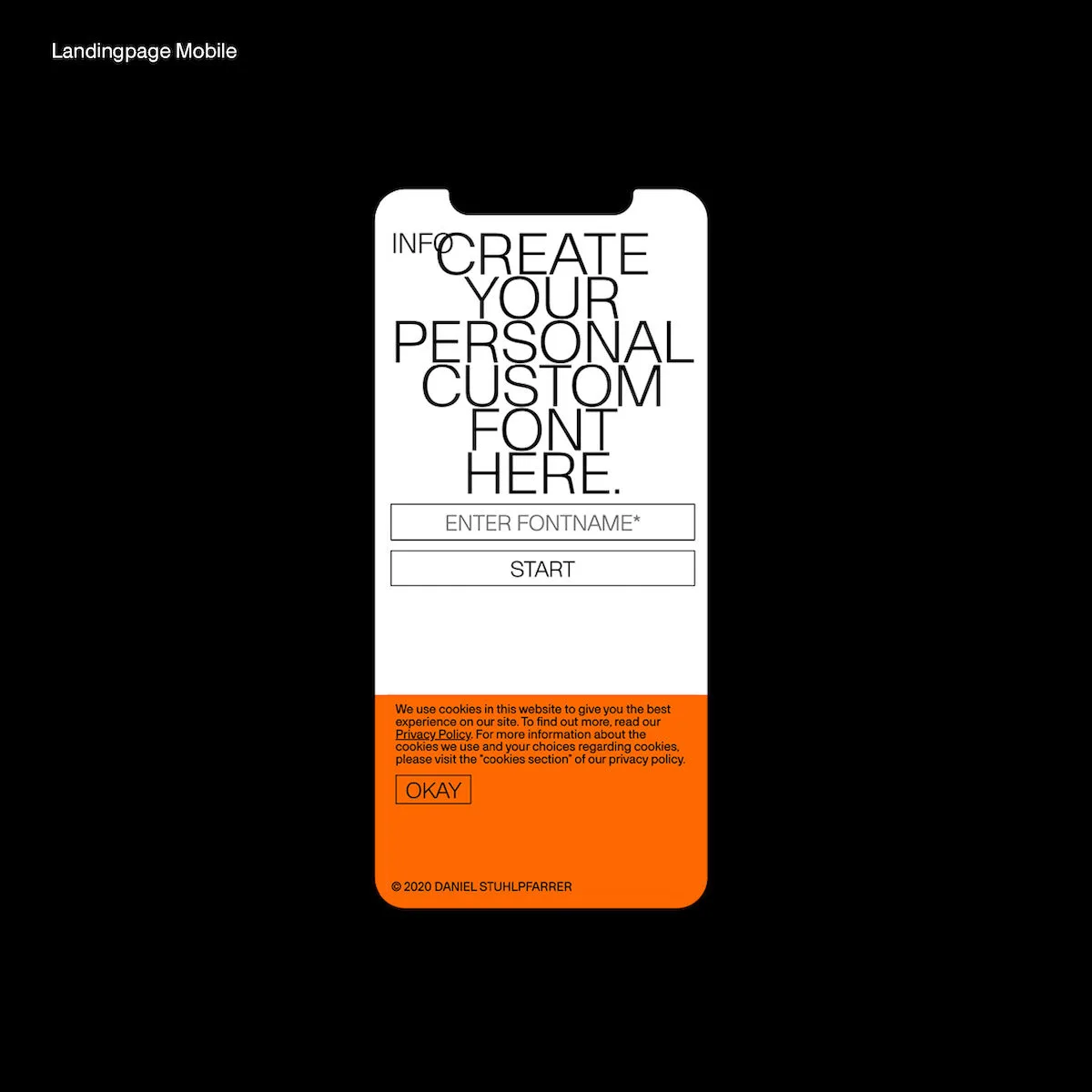 Custom Font Generator Mobile Landingpage 