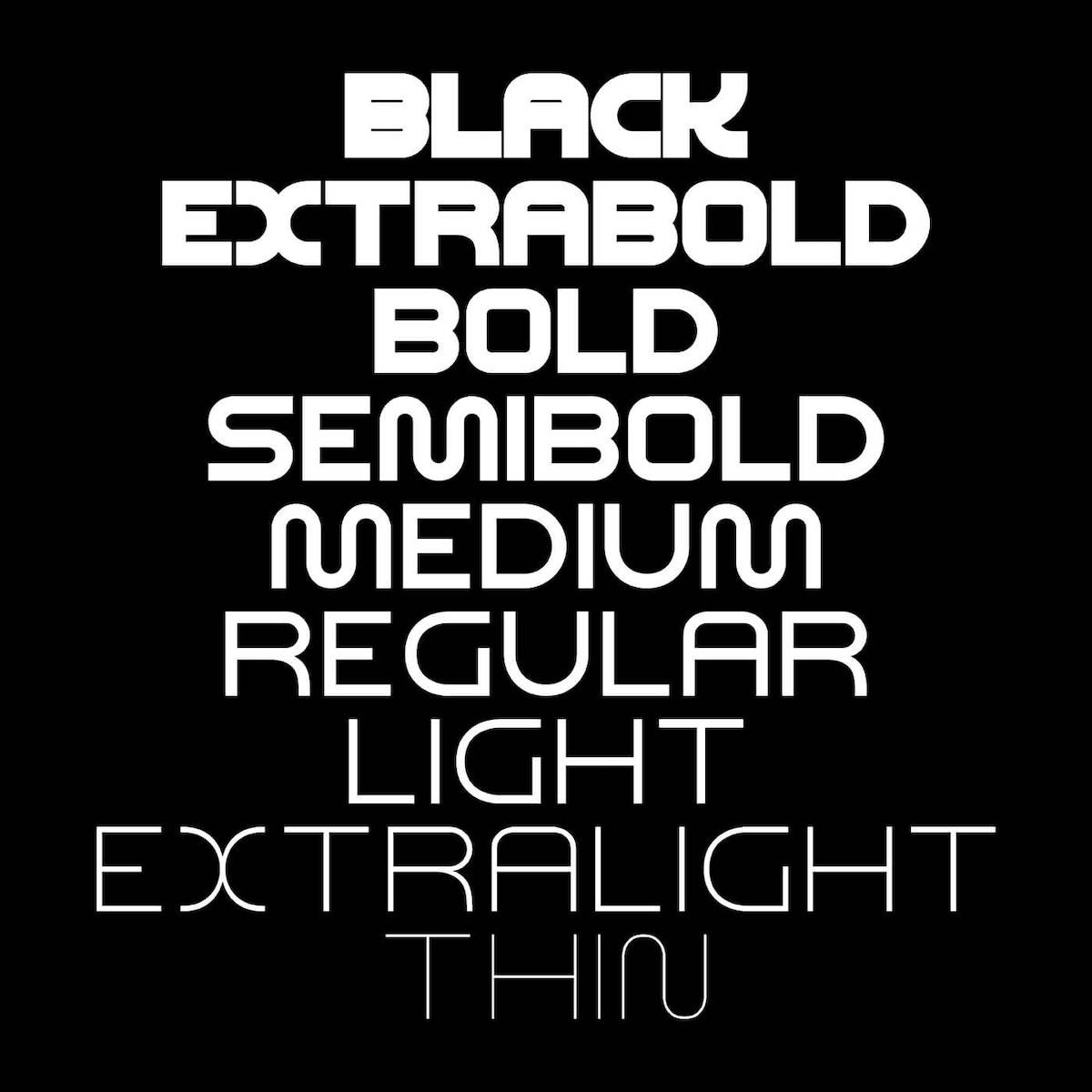 Night Variable Display Font - 9 Weight Styles 