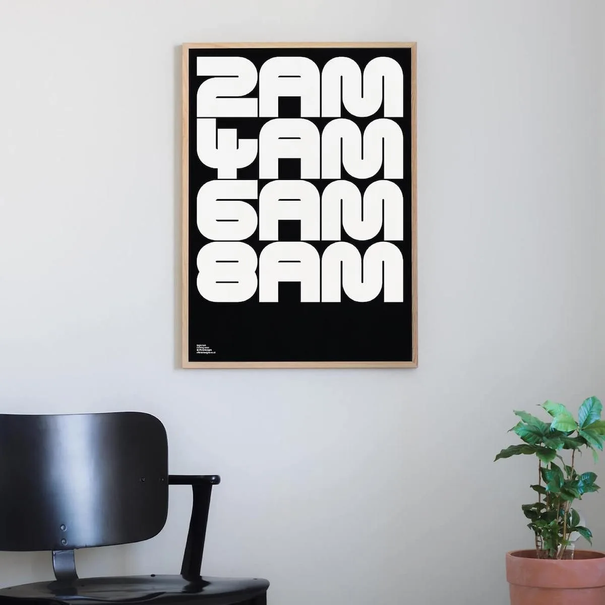 Night Variable Display Font Poster 