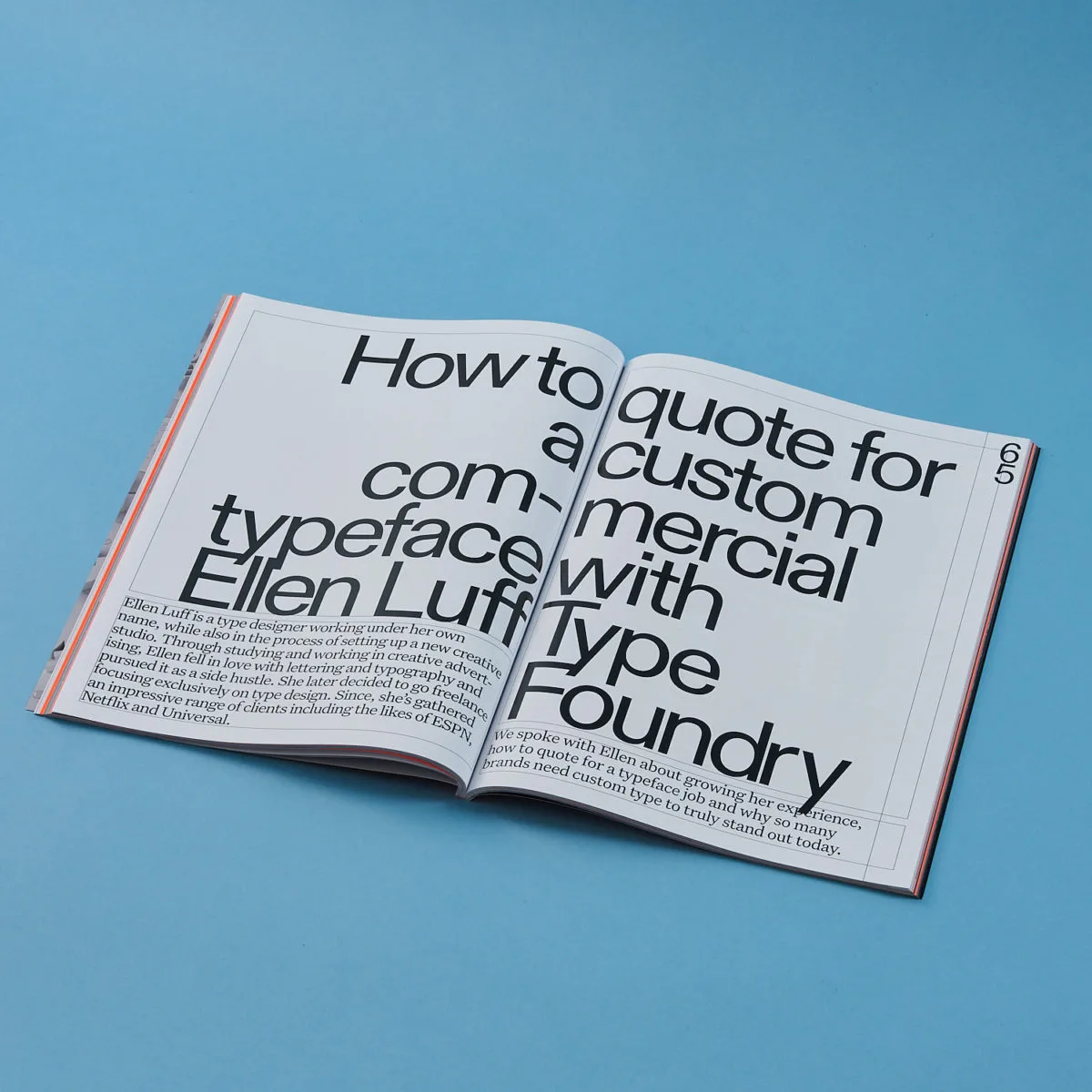 TYPEONE Magazine spreads