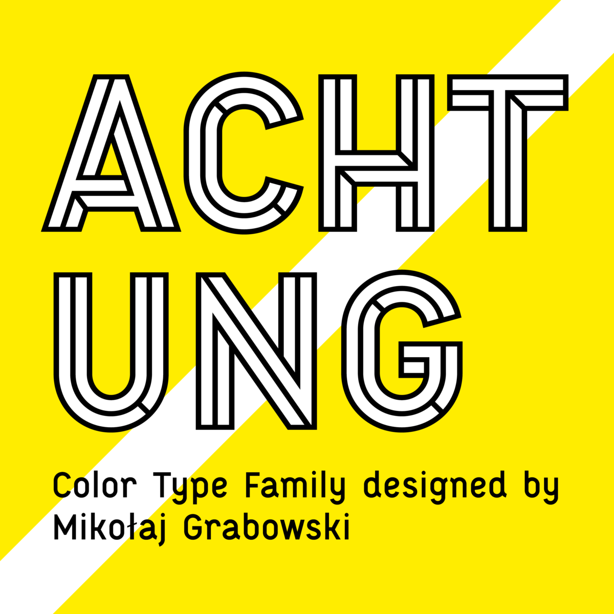 Achtung colour typeface 