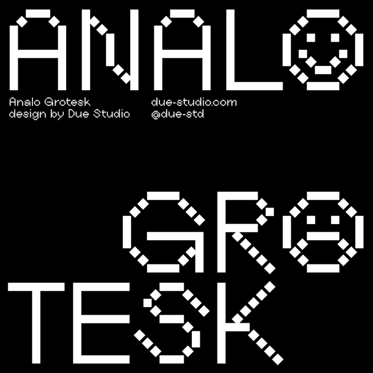 Analo Grotesk pixel font 