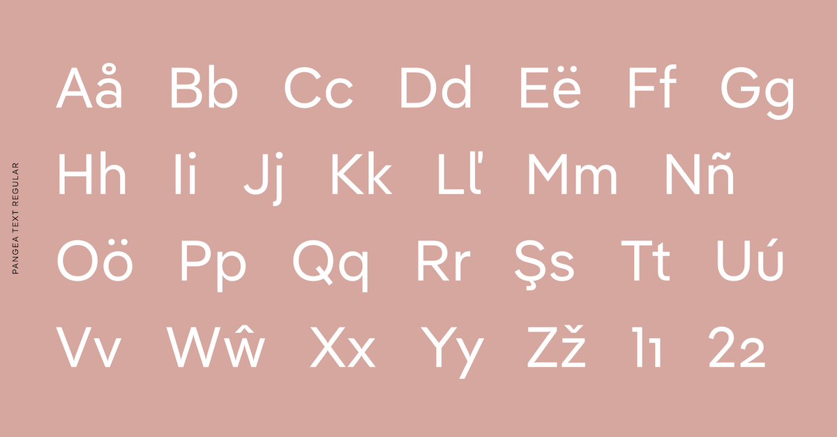 Pangea Multi-Script Typeface Graphic 