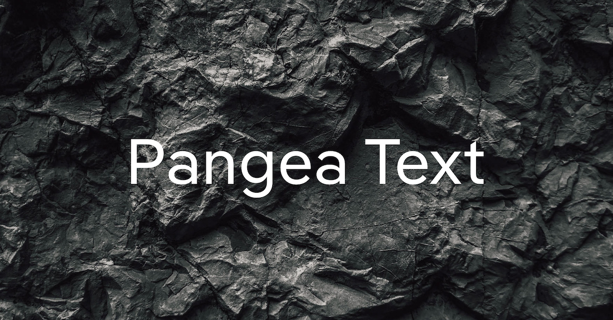 Pangea Text Multi-Script Typeface 