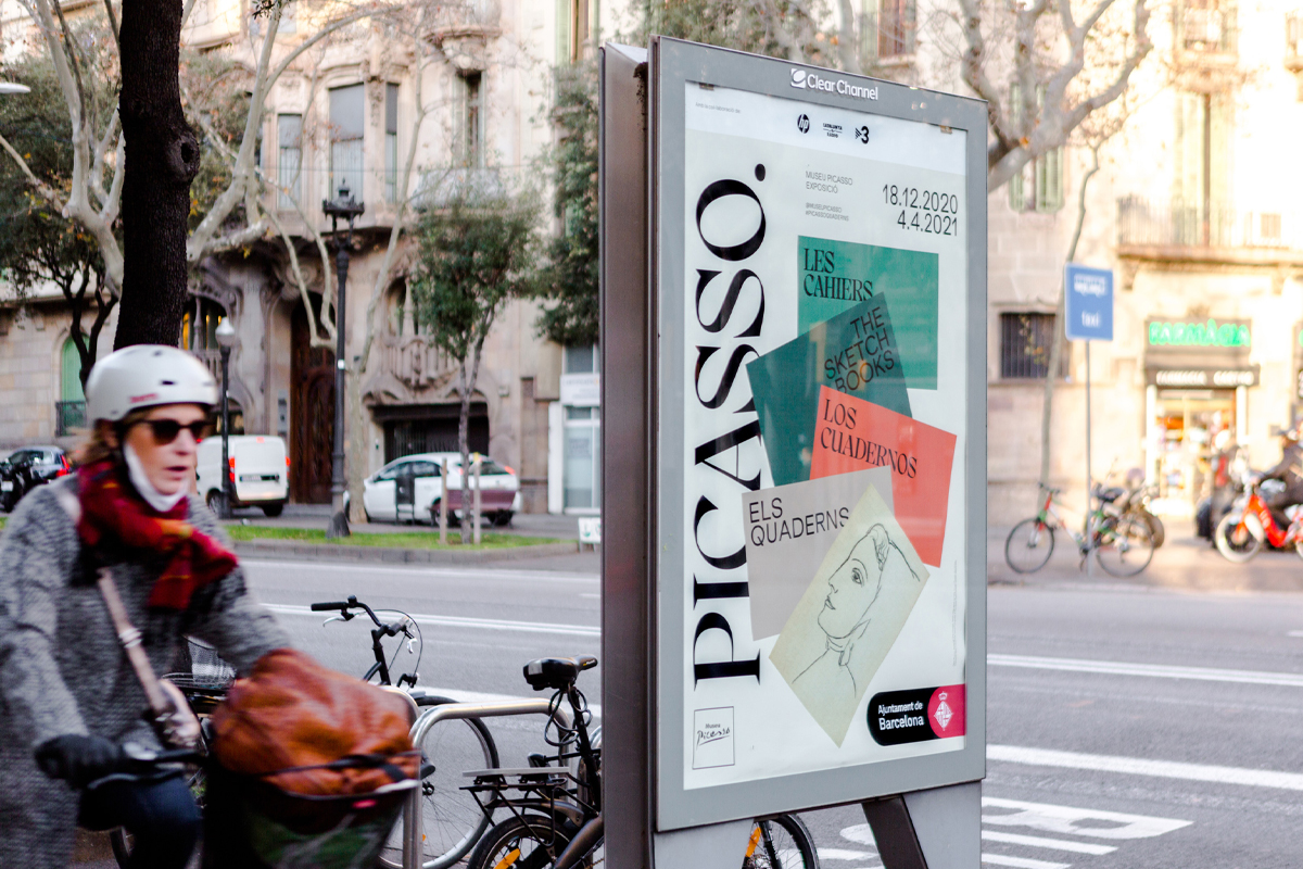 Graphic communication for Picasso. Els Quaderns exhibition at the Museu Picasso de Barcelona.