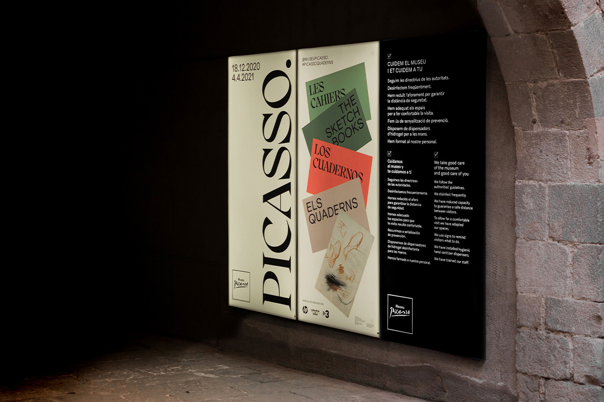 Graphic communication for Picasso. Els Quaderns exhibition at the Museu Picasso de Barcelona.
