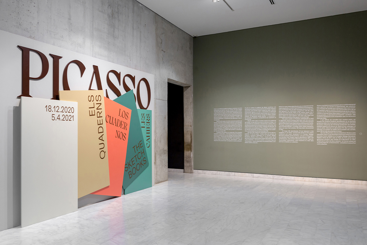 Graphic communication for Picasso. Els Quaderns exhibition at the Museu Picasso de Barcelona. 