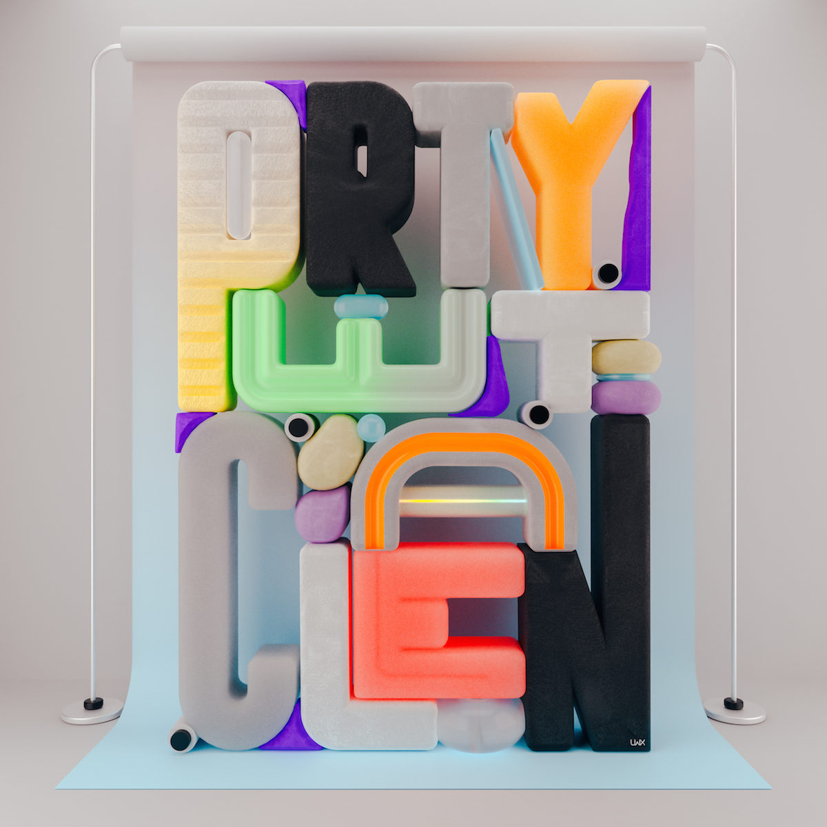 'Pretty Clean' – Feedbacks 3D Type Poster Series