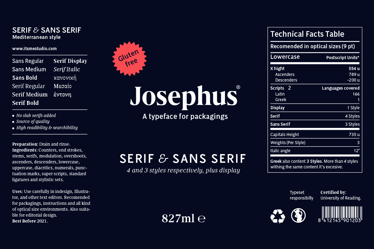 Josephus Std typeface by Jose Carratala 