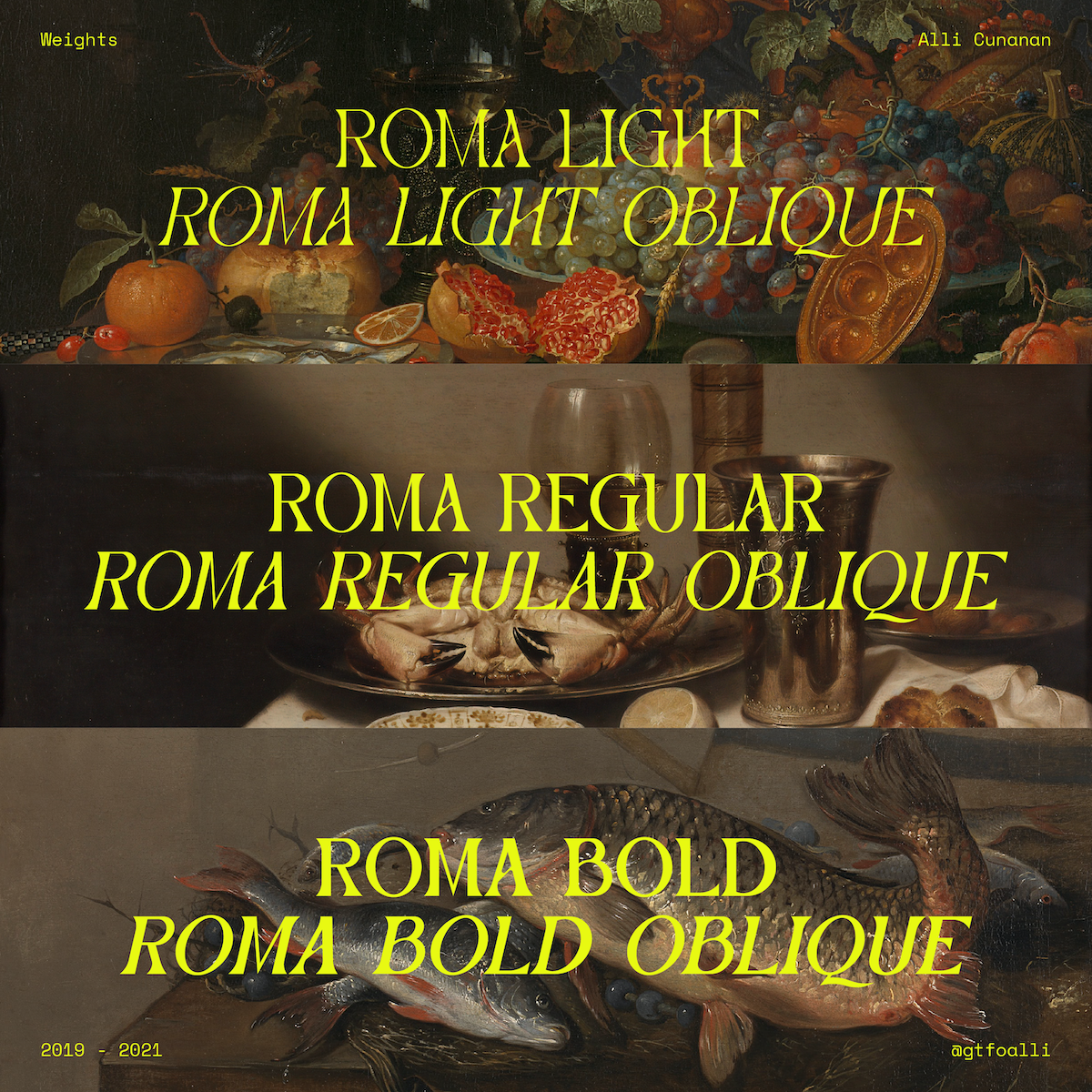 Roma Serif Typeface Specimen 