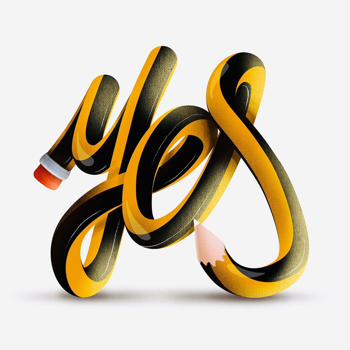'Yes' – Benjamin Kohl Lettering Illustration 