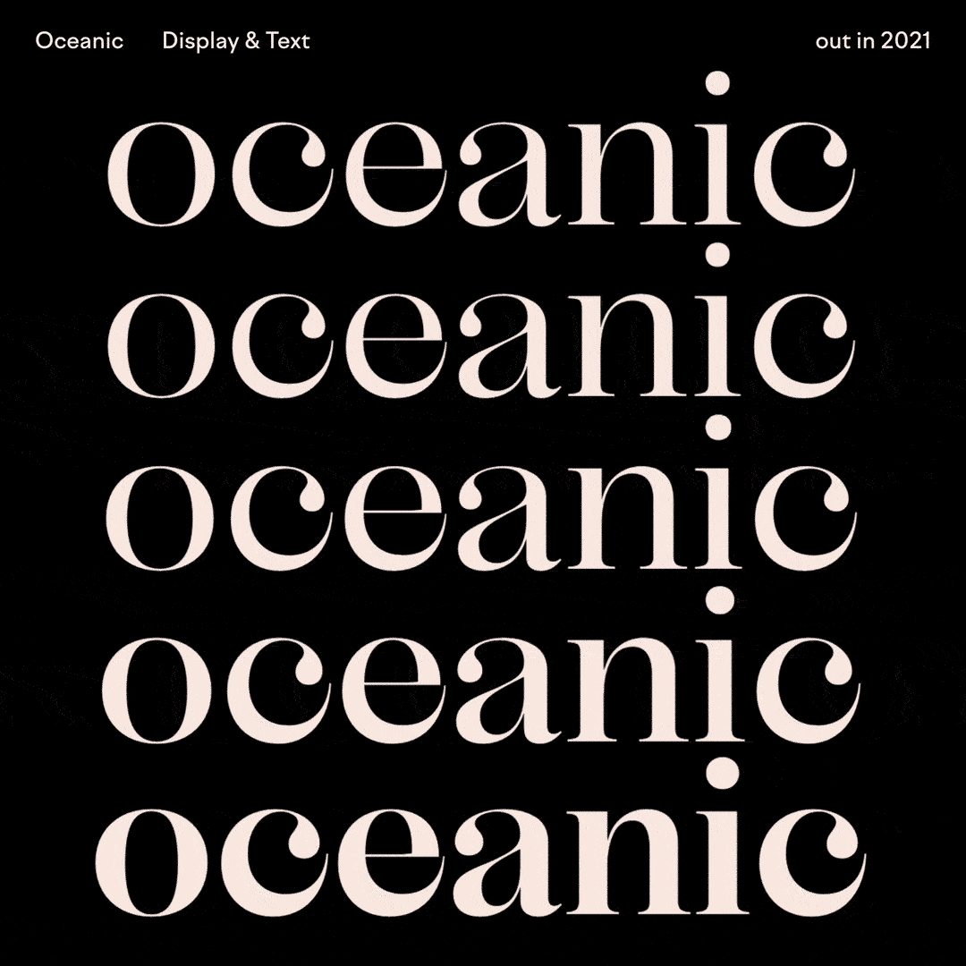 Oceanic Variable Font Technology by Ilya Naumoff 