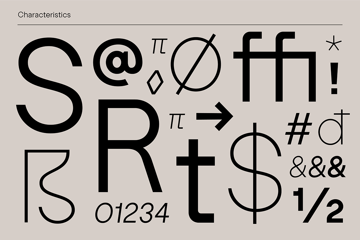 What sans-serif typefaces have finial geometry parallel to the
