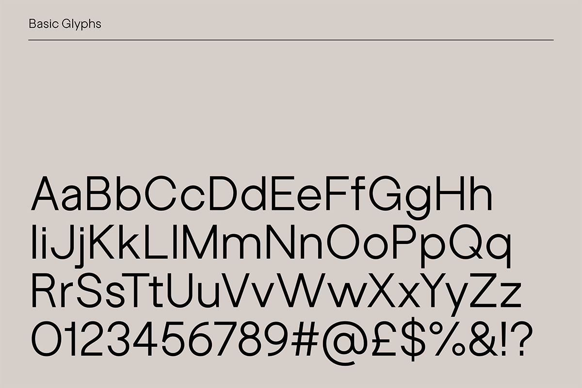 Bairne – a new typeface from Fettle Foundry: basic glyphs 