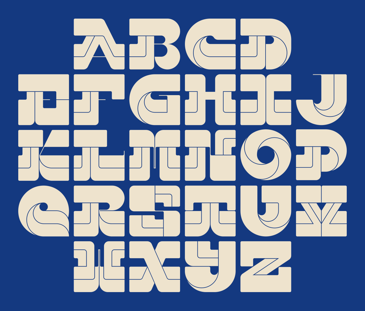 UBERDANK, a new display font available on Type Department. 