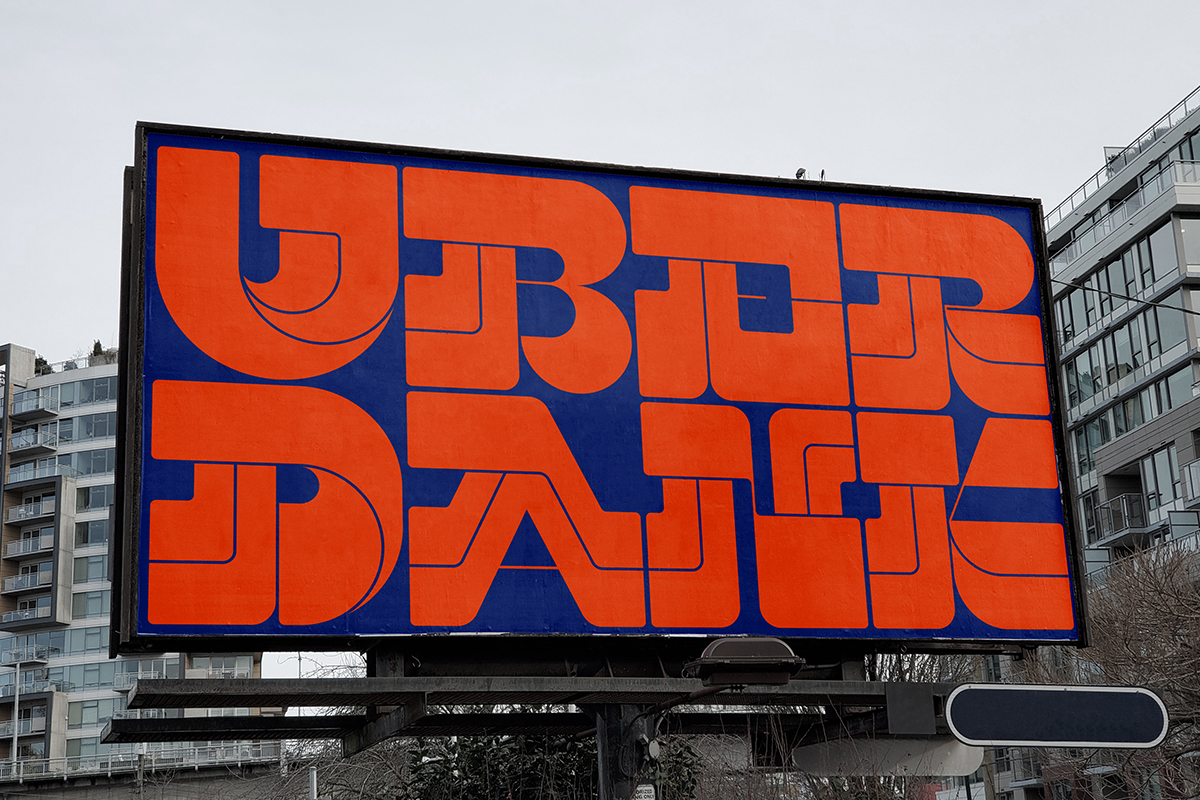 UBERDANK, a new display font available on Type Department. 