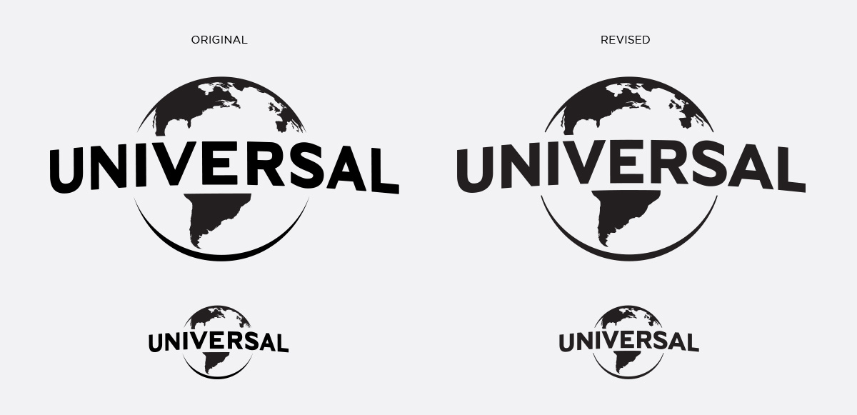 Brain Jackson's refined logo mark for Universal brand refinement. 'How to Look After Your Client Through Their Brand Refinement.'