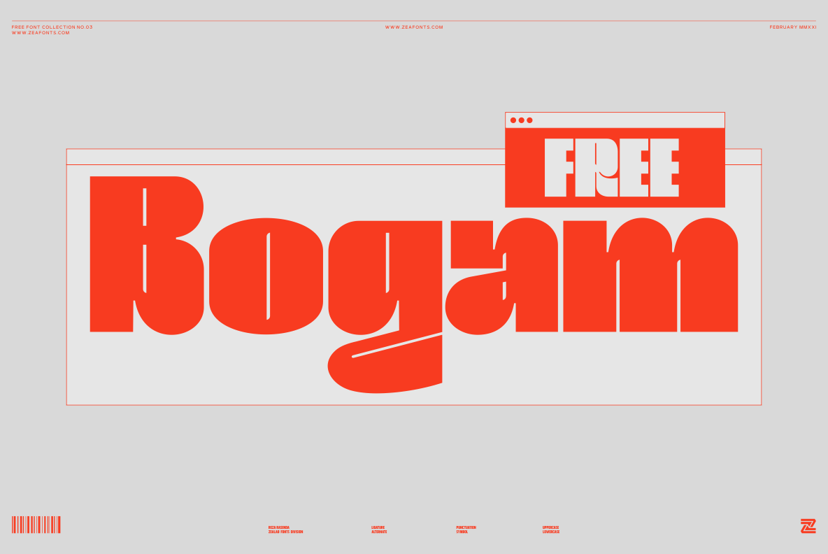 Bogam, a new free font on Type Department in 2022. 