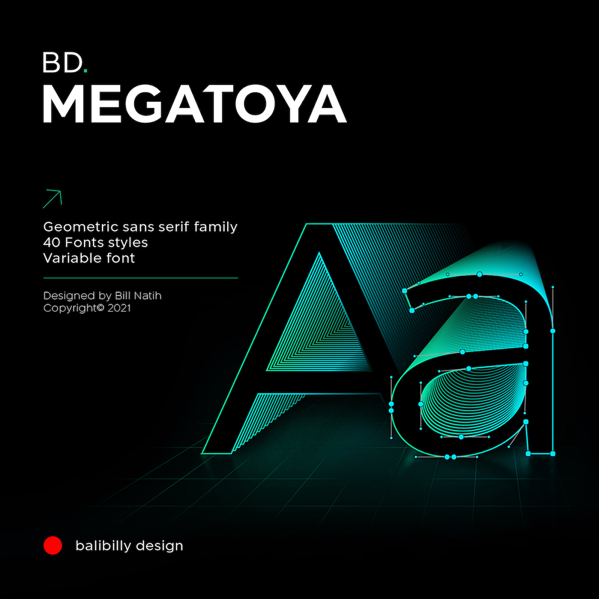 BD Megatoya, a new font from Balibilly Design.