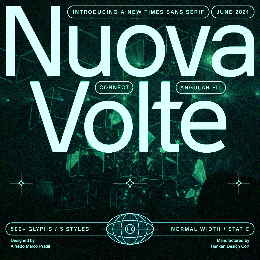 Nuova Volte, a new font on Type Department in 2022.
