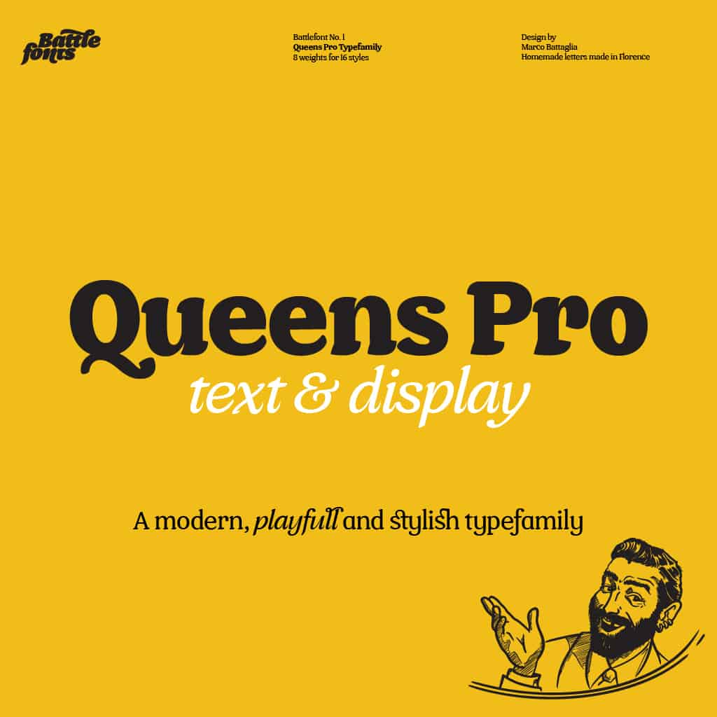 Queens Pro font, available on Type Department.
