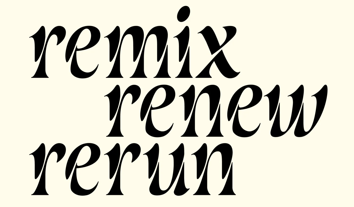 Remix Stencil Display Type by Ran Zhen.  Image accompanying the interview: "A Glimpse of the Journey to Becoming a Senior Designer."