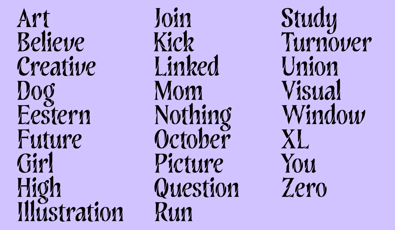 Remix Stencil Display Type by Ran Zhen.  Image accompanying the interview: "A Glimpse of the Journey to Becoming a Senior Designer."