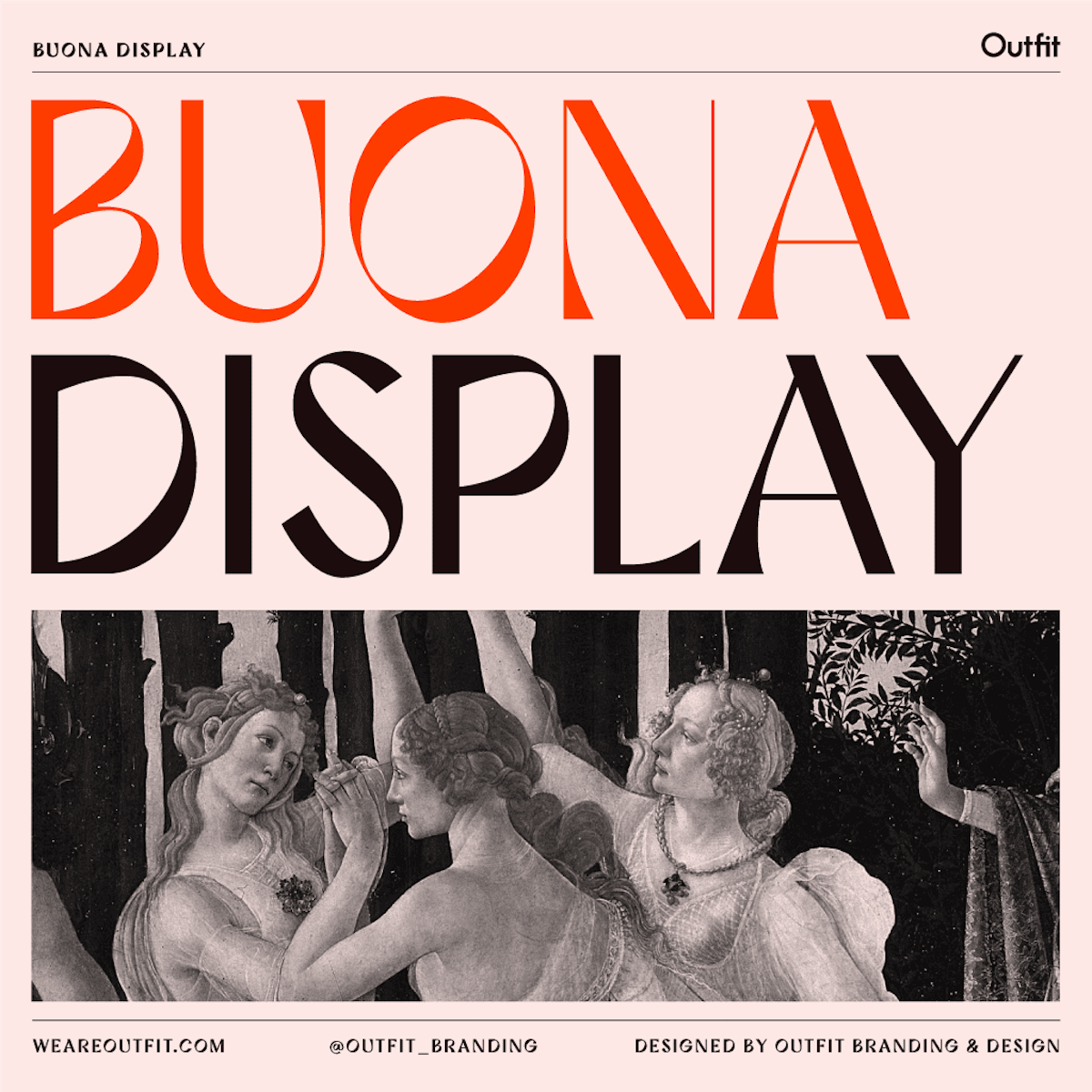 Buona Display – one of Type Department's new fonts in 2022. 