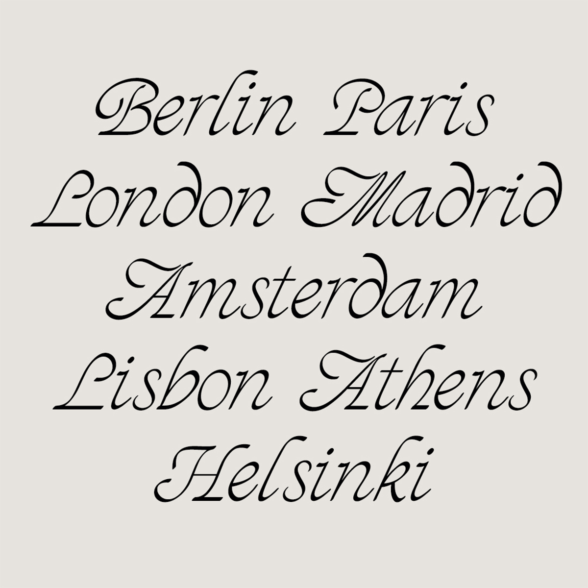 ED Sonar, a new italic script-inspired font by Emyself Design, now available on Type Department.