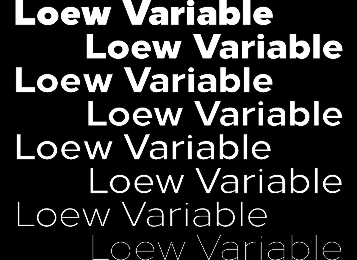 Loew Variable – the new variable font version of Leow, a typeface by The Nothern Block.