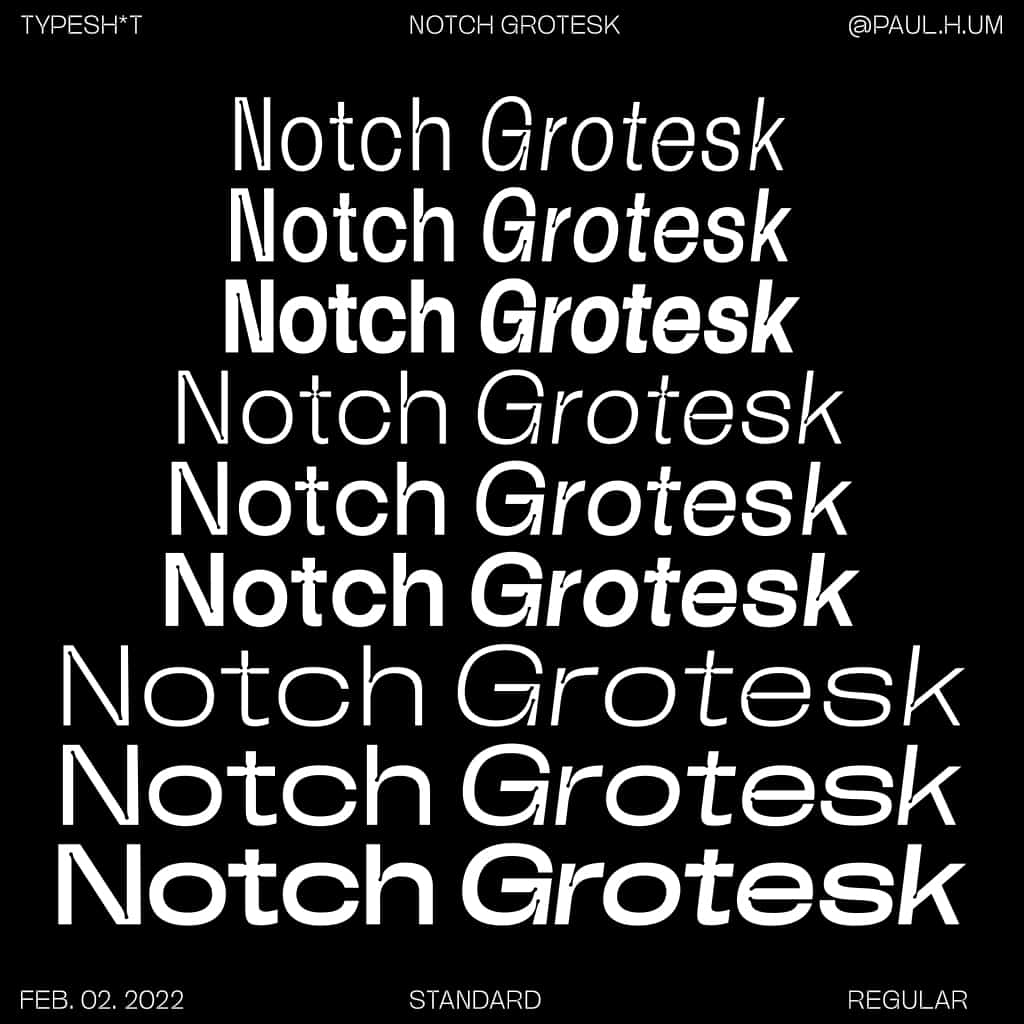 Notch Grotesk, a new font available on Type Department – 'New Fonts! Here Are the Latest Drops on Type Department...'