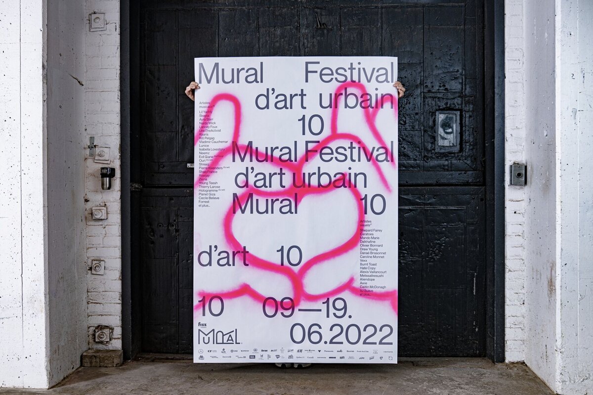 10th Mural Urban Art Festival of Montréal, Quebéc Visual Identity by Baillat Studio