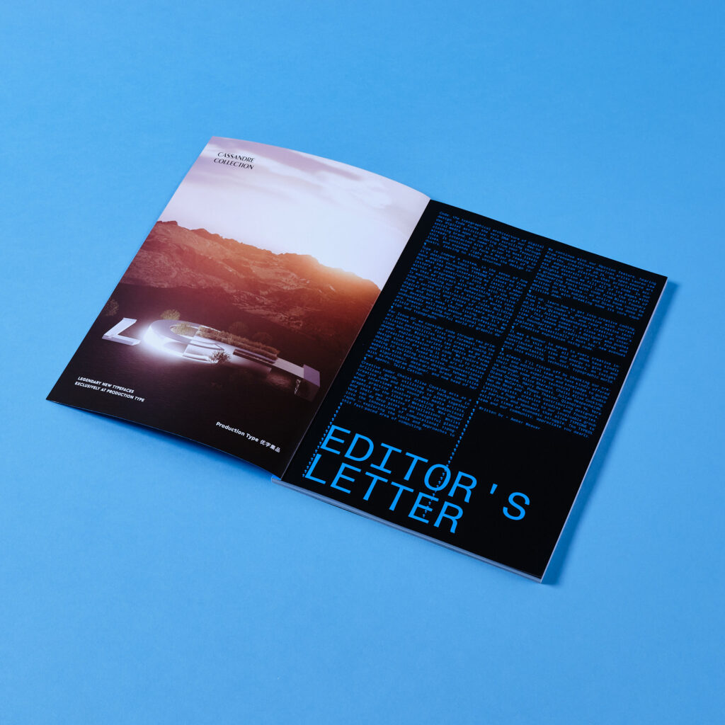 TYPEONE Magazine Issue 07 - Editor's letter