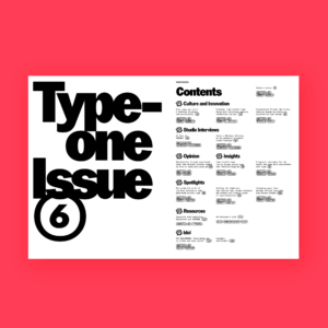TYPEONE Magazine Issue 06 Digital pdf