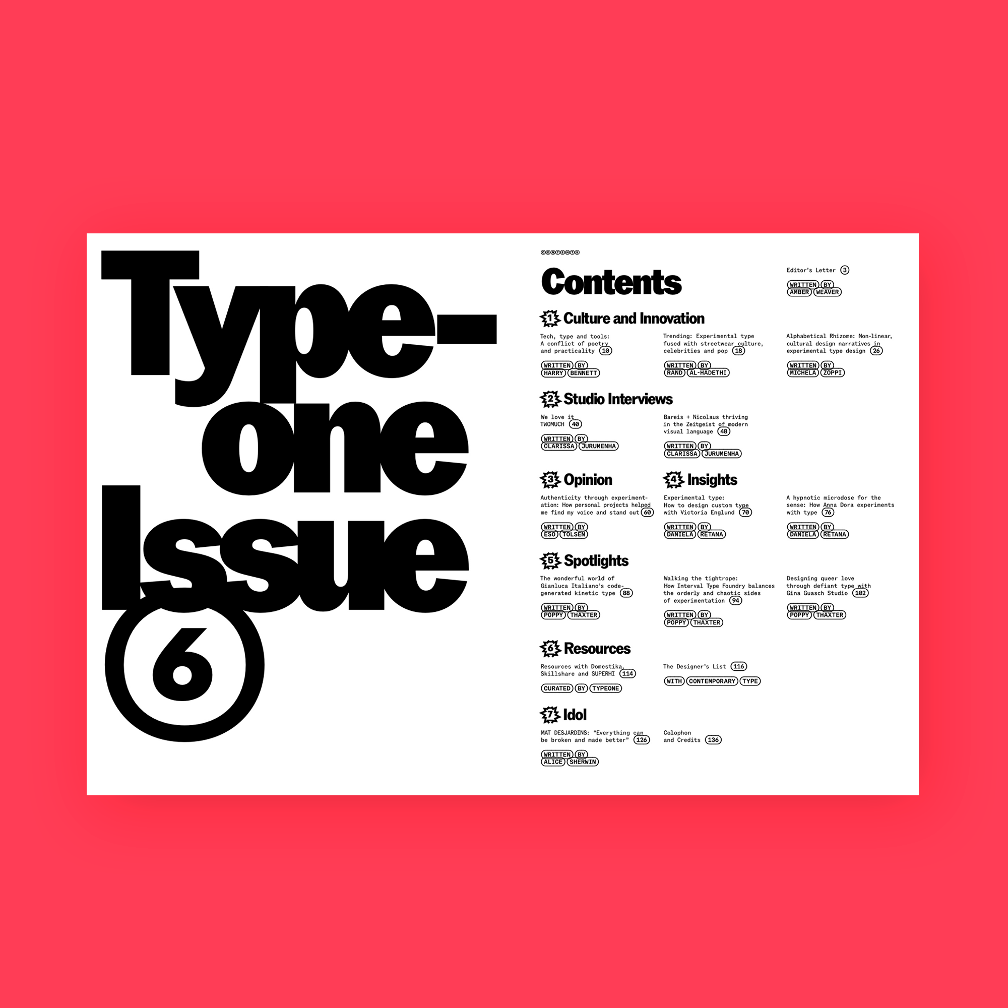 Magazine Issue Design Digital: TYPEONE Magazine — Issue 06