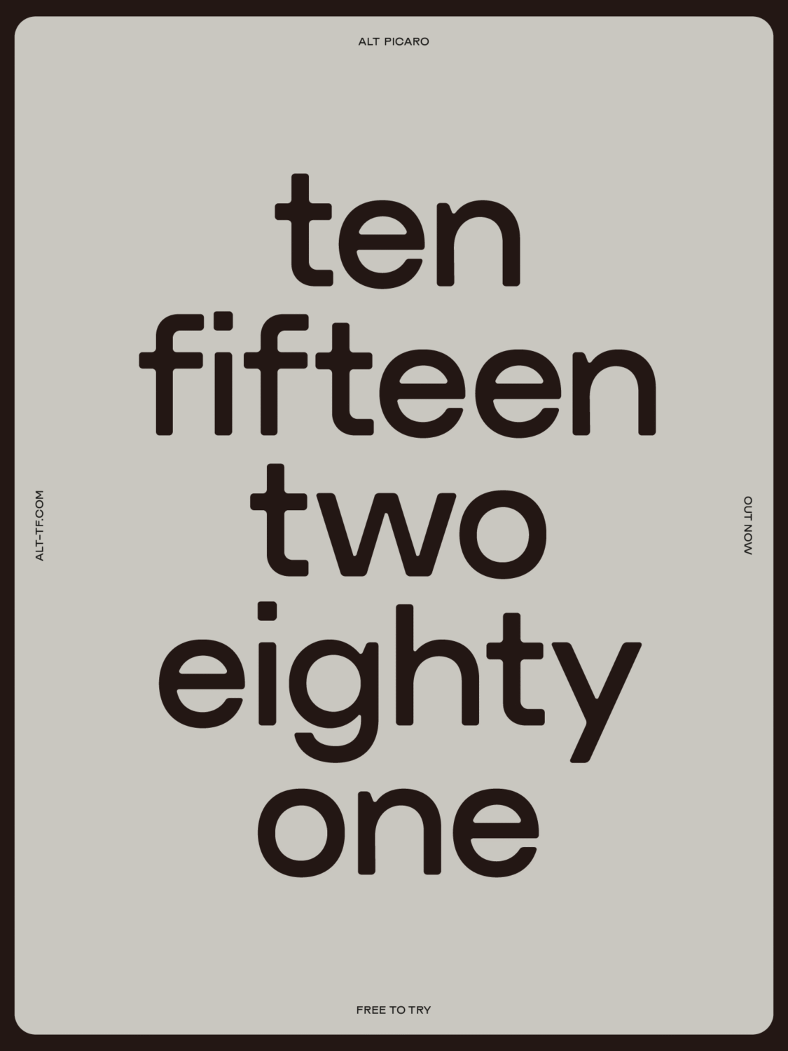 ALT Picaro Font Release by ALT