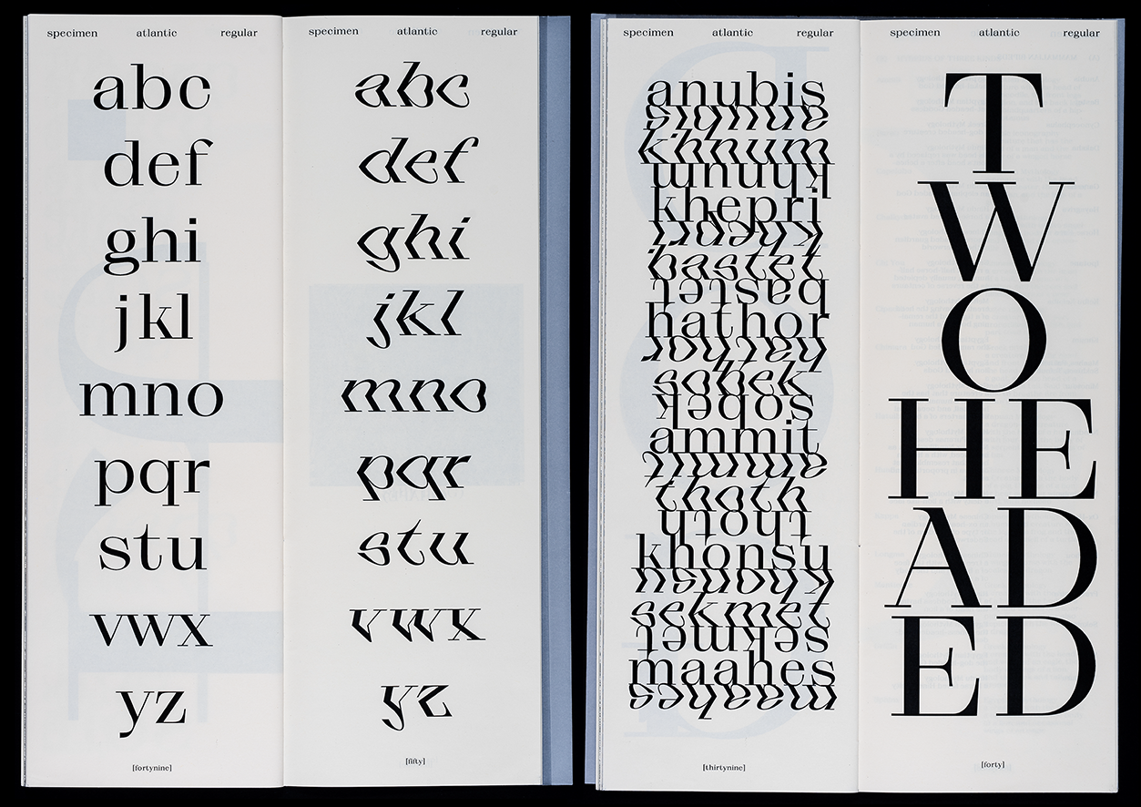 Atlantic Italics Typeface