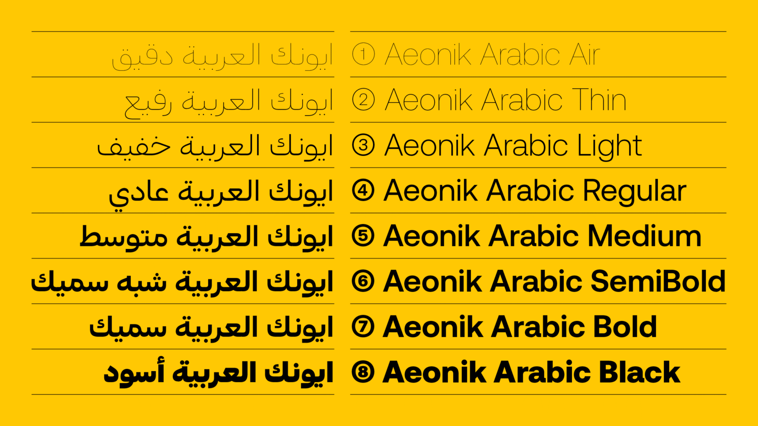 CoType Foundry Aeonik Aarabic