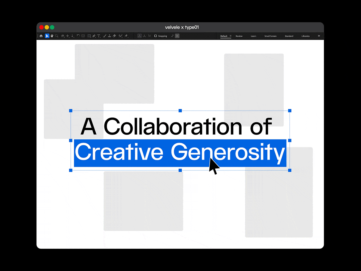 TYPE01 x Velvele Collaboration