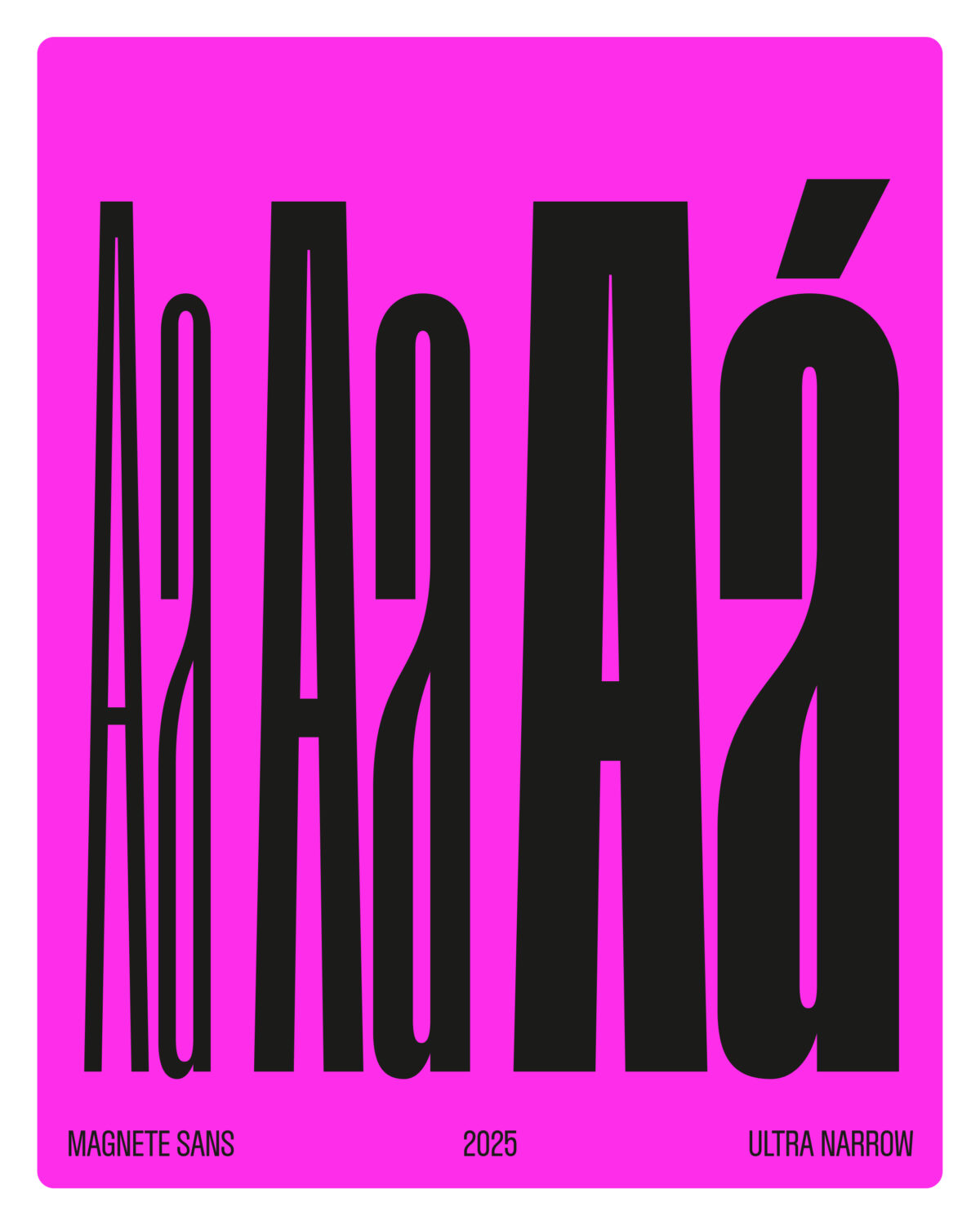 Narrow Type Magnete Sans