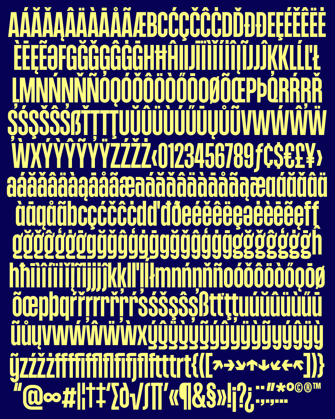 T1 Glicky font released through T1 Foundry